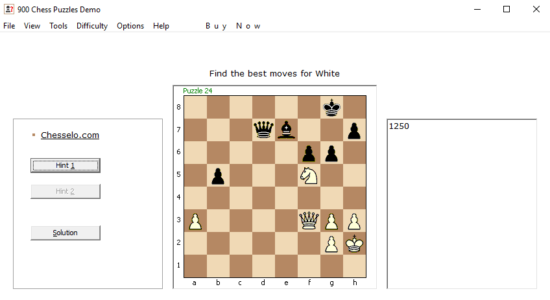 Screenshot 1 for 900 Chess Puzzles