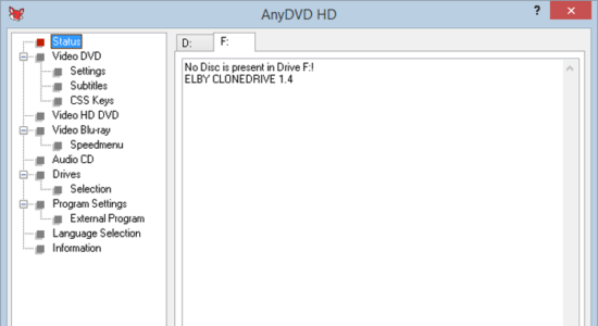Screenshot 1 for AnyDVD HD