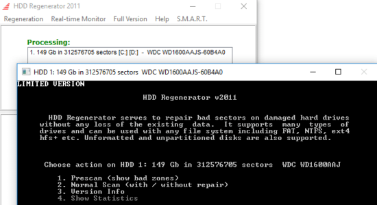Screenshot 2 for HDD Regenerator