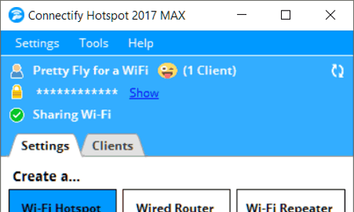 Screenshot 1 for Connectify Hotspot