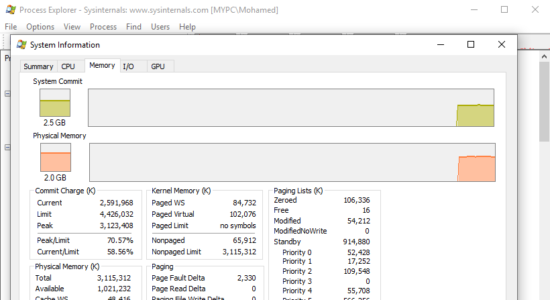 Screenshot 2 for Microsoft Process Explorer