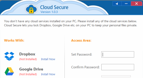 Screenshot 1 for Cloud Secure