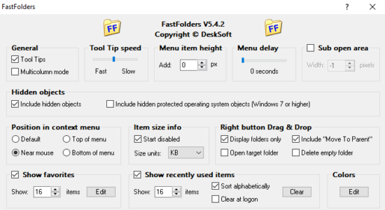 Screenshot 1 for FastFolders