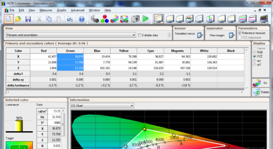 Screenshot 1 for HCFR Colorimeter