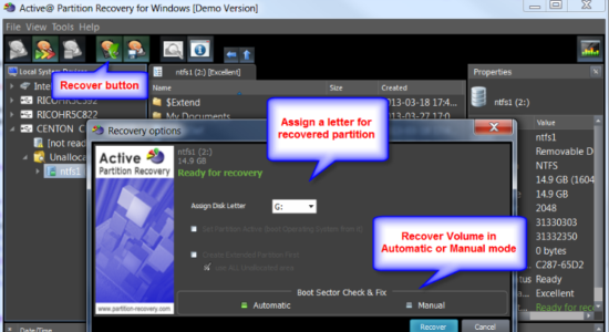 Screenshot 2 for Active@ Partition Recovery