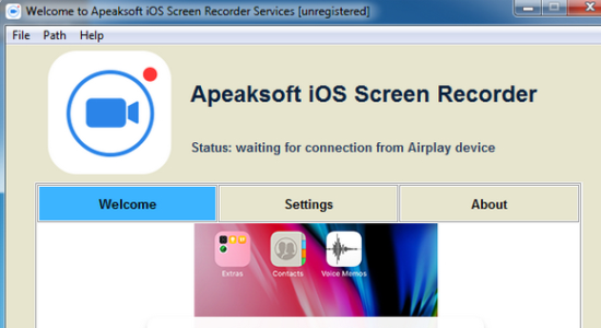 Screenshot 1 for Apeaksoft iOS Screen Recorder