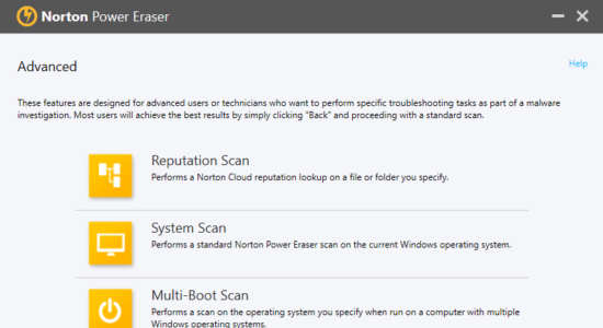 Screenshot 2 for Norton Power Eraser