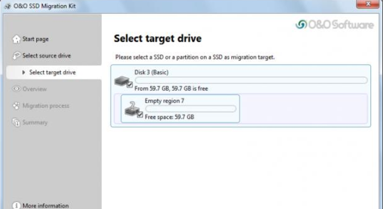 Screenshot 1 for O&O SSD Migration Kit