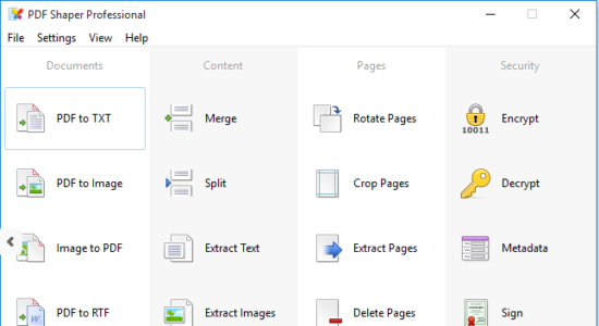 Screenshot 1 for PDF Shaper
