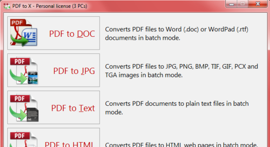 Screenshot 1 for PDF to X