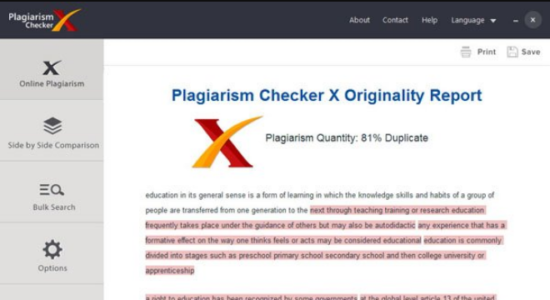 Screenshot 1 for Plagiarism Checker X