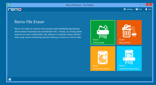 Screenshot 1 for Remo File Eraser