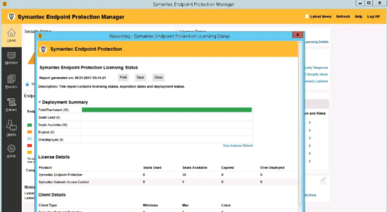 Screenshot 1 for Symantec Endpoint Protection