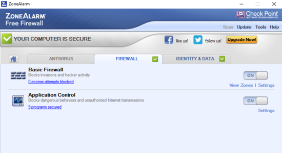 Screenshot 2 for ZoneAlarm Free Firewall