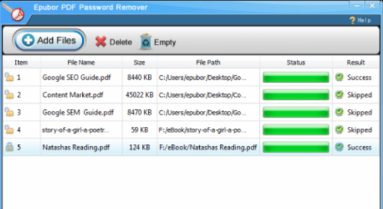 Screenshot 1 for Epubor PDF Password Remover