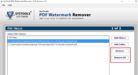 Screenshot 2 for SysTools PDF Watermark Remover 