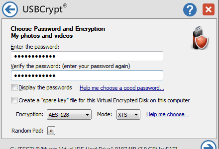 Screenshot 1 for USBCrypt