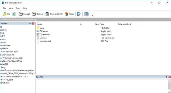 Screenshot 1 for File Encryption XP