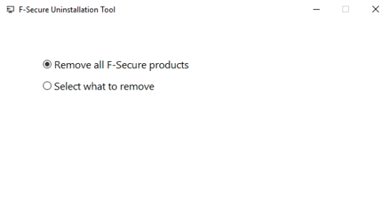 Screenshot 2 for F-Secure Uninstallation Tool