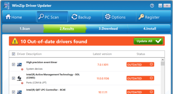 Screenshot 1 for WinZip Driver Updater