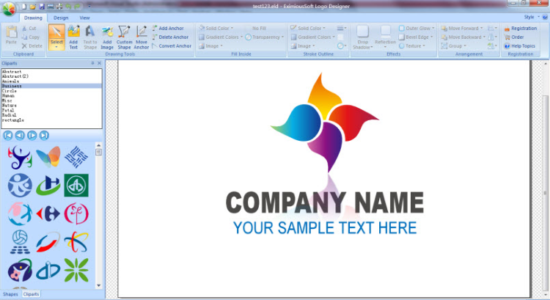 Screenshot 1 for EximiousSoft Logo Designer
