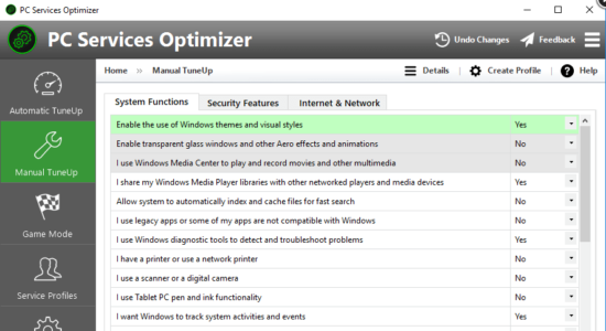 Screenshot 2 for PC Services Optimizer