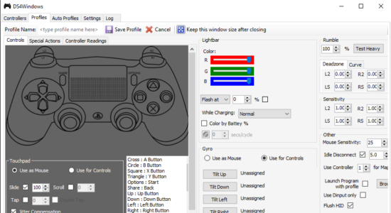 Screenshot 1 for DS4Windows
