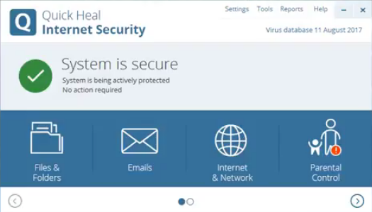 Screenshot 1 for Quick Heal Internet Security