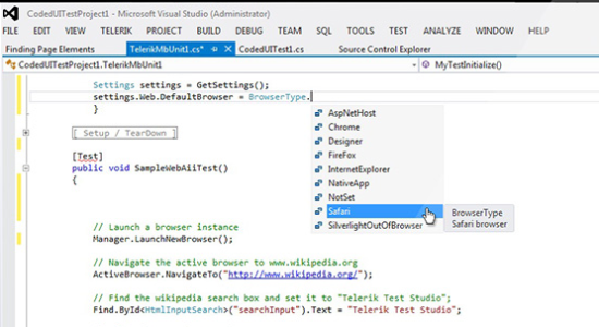 Screenshot 2 for Telerik Testing Framework