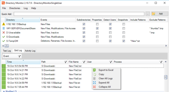 Screenshot 2 for Directory Monitor