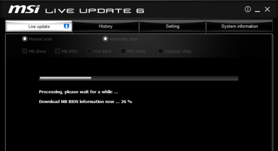 Screenshot 1 for MSI Live Update