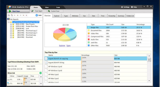 Screenshot 1 for Systweak Disk Analyzer Pro