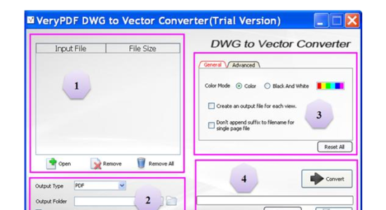 Screenshot 1 for VeryPDF DWG to Vector Converter