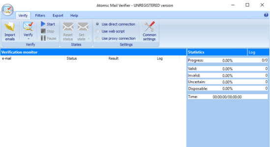 Screenshot 1 for Atomic Mail Verifier