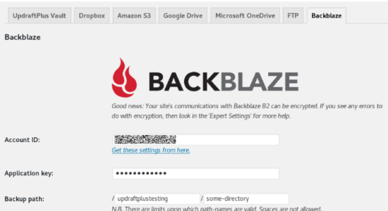 Screenshot 1 for BackBlaze