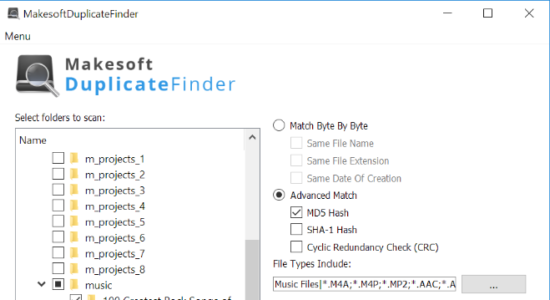Screenshot 1 for Makesoft DuplicateFinder