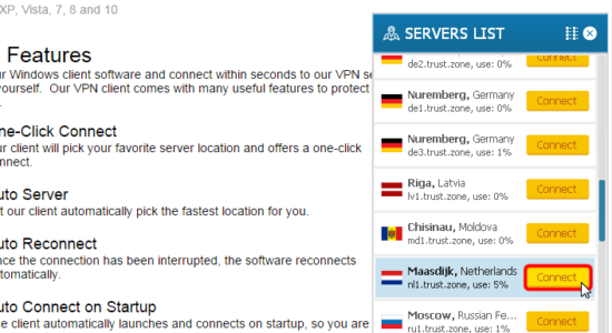 Screenshot 2 for Trust.Zone VPN