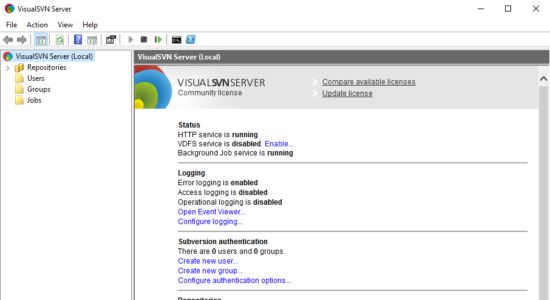 Screenshot 1 for VisualSVN Server