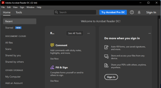 Adobe PDF Reader Screenshot 2 for Windows 11